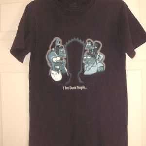 The Simpson's "I see Dumb People" shirt size small